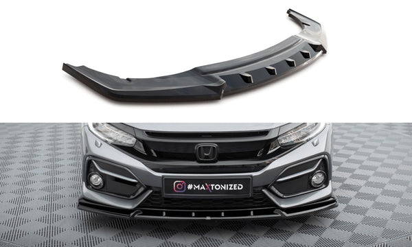 Honda Civic X Gloss Black Splitter 3 Pcs For 2016+ Facelift Bumper