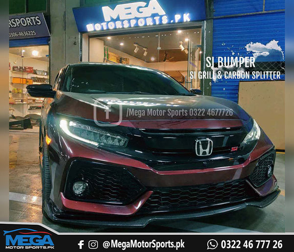 Honda Civic X  Front SI Bumper For Models V1 2016 - 2021