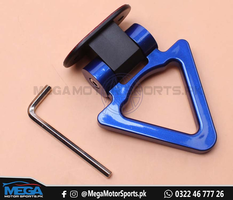 Blue Aluminium Triangular Front Tow Hook | Towing Hook | Tow Hook Dummy For Car