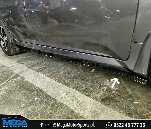 Honda Civic X Gloss Black Side Splitters / Side Skirt 2016+