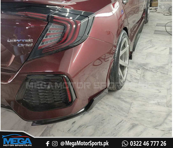 Honda Civic X Carbon Fiber Rear Bumper Splitter V1
