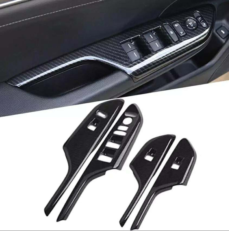 Honda Civic X Carbon Fiber Power Window Panel Trim 2016 - 2021