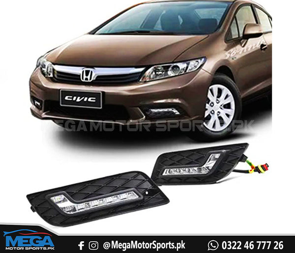 Honda Civic Rebirth LED DRL Fog Lamps For 2012 - 2015