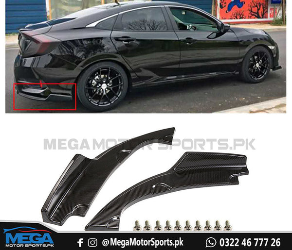 Honda Civic X Carbon Fiber Rear Bumper Splitter V1