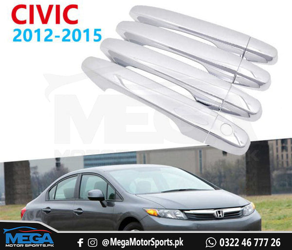 Honda Civic Rebirth Electroplated Chrome Handle Covers - Model 2013 - 2015