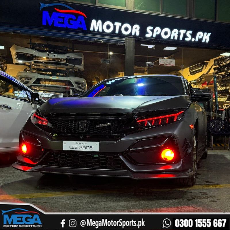 Honda Civic X  Si Bumper Lip Greddy Style Splitter For 2016 - 2021