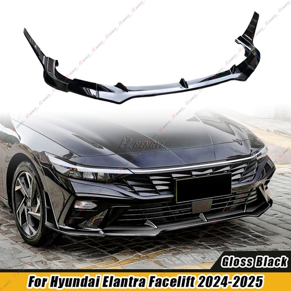 Hyundai Elantra Front Lip Aero Style Gloss Black 2025+