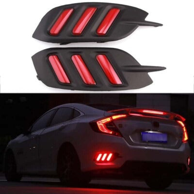 Honda Civic X Porsche Design Rear Bumper DRLs 2016 - 2021