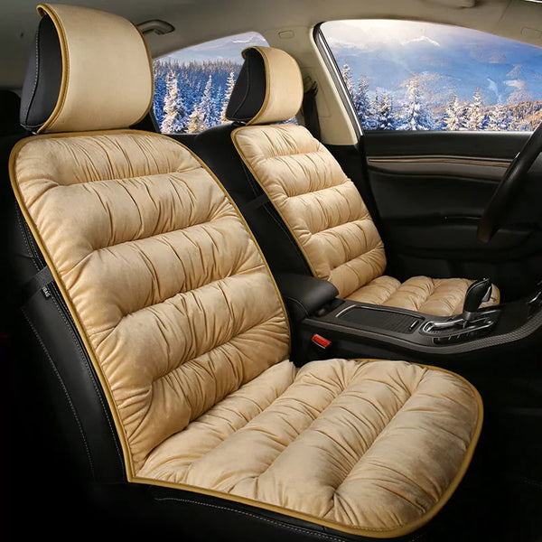 Velvet Golden Soft Cushion Covers for Car Seats Smooth Ultra Comfort Cover 1pc