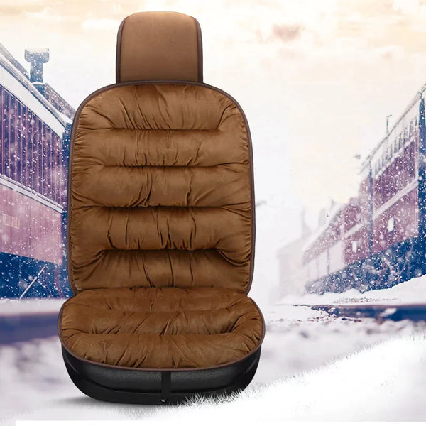 Velvet Brown Soft Cushion Covers for Car Seats Smooth Ultra Comfort Cover 1pc