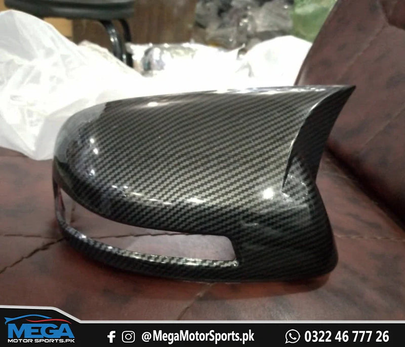 Honda Civic Rebirth Carbon Fiber Batman Style Side Mirror Covers For 2012 2013 2014 2015