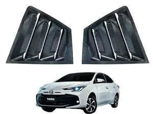 Toyota Yaris Glossy Black Quarter Louvers