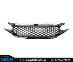 Honda Civic X  Piano Black Mesh Si Grill 2016-2021