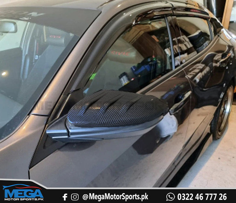 Honda Civic X Carbon Fiber Mugen Side Mirror Covers 2016 - 2021
