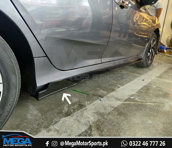 Honda Civic X Gloss Black Side Splitters / Side Skirt 2016+