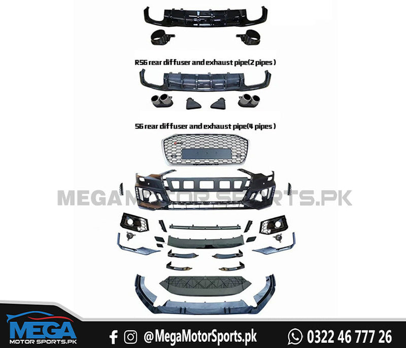 Audi A6 To RS6 Bodykit - Front and Diffuser(optional)