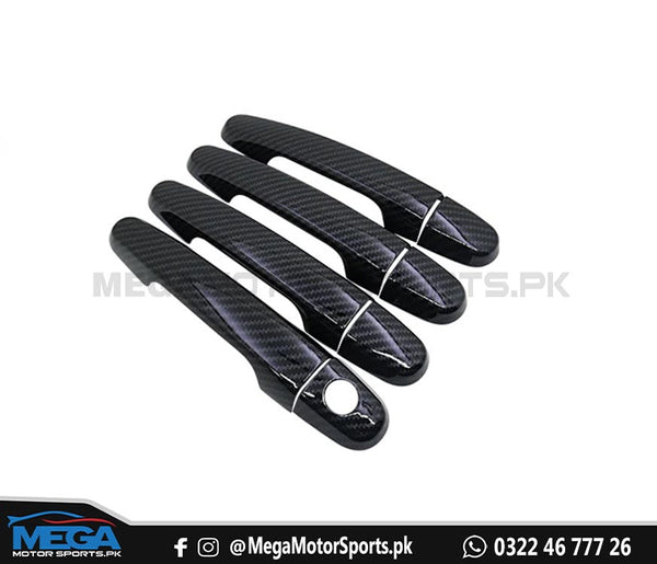 Toyota Yaris Carbon Fiber Door Handle Covers For 2019 - 2022