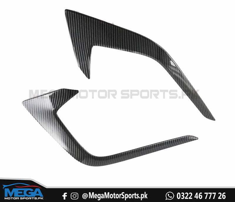 Honda Civic 11th Generation Carbon Fiber Eyebrow Lid Fog Lamp Covers For 2022 2023