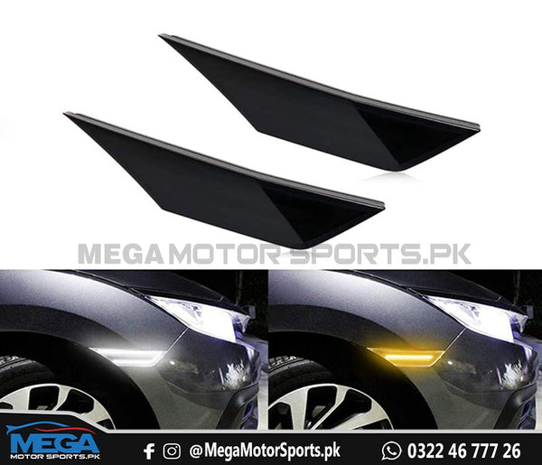 Honda Civic X  Side Fender Marker Lamp LED DRL For 2016 - 2021